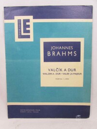 Brahms, Johannes, Valčík a dur / Walzer A-Dur / Valse la Majeur, 1974