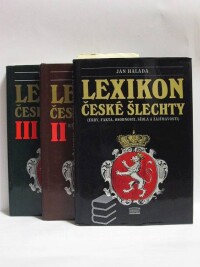 Halada, Jan, Lexikon české šlechty I, II, III, 1992