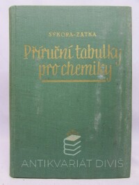 Zátka, Vladimír, Sýkory, Václav, Příruční tabulky pro chemiky, 1956